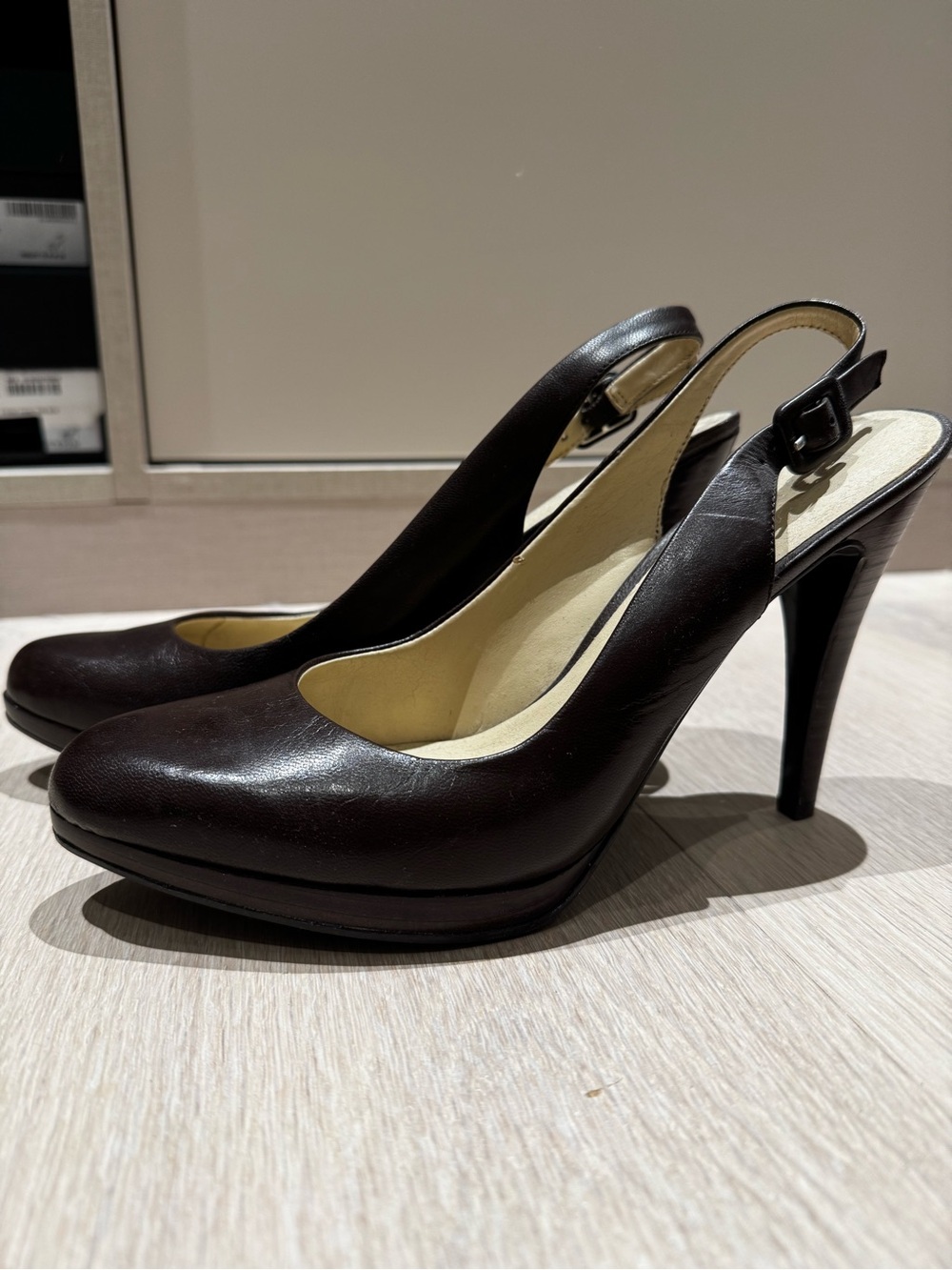 Nine West Slingback Platform Heels